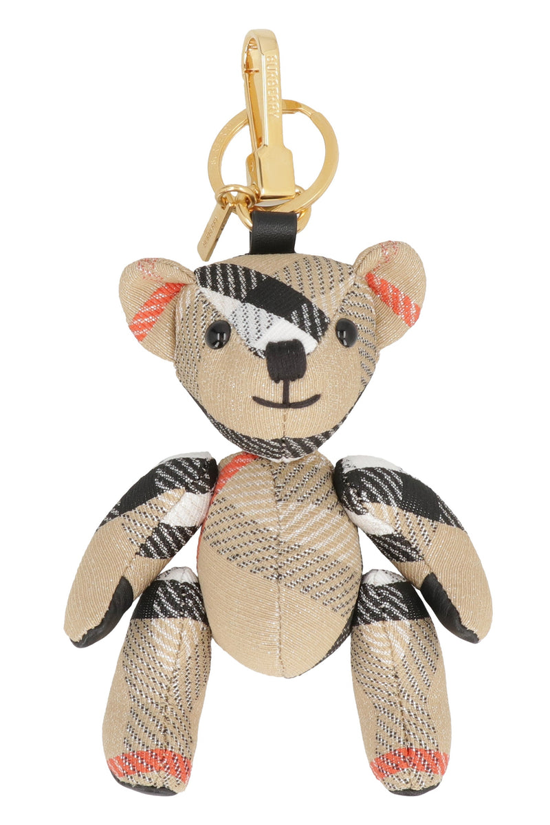 Burberry Thomas Teddy Key Case — Beige Polyester Keychains