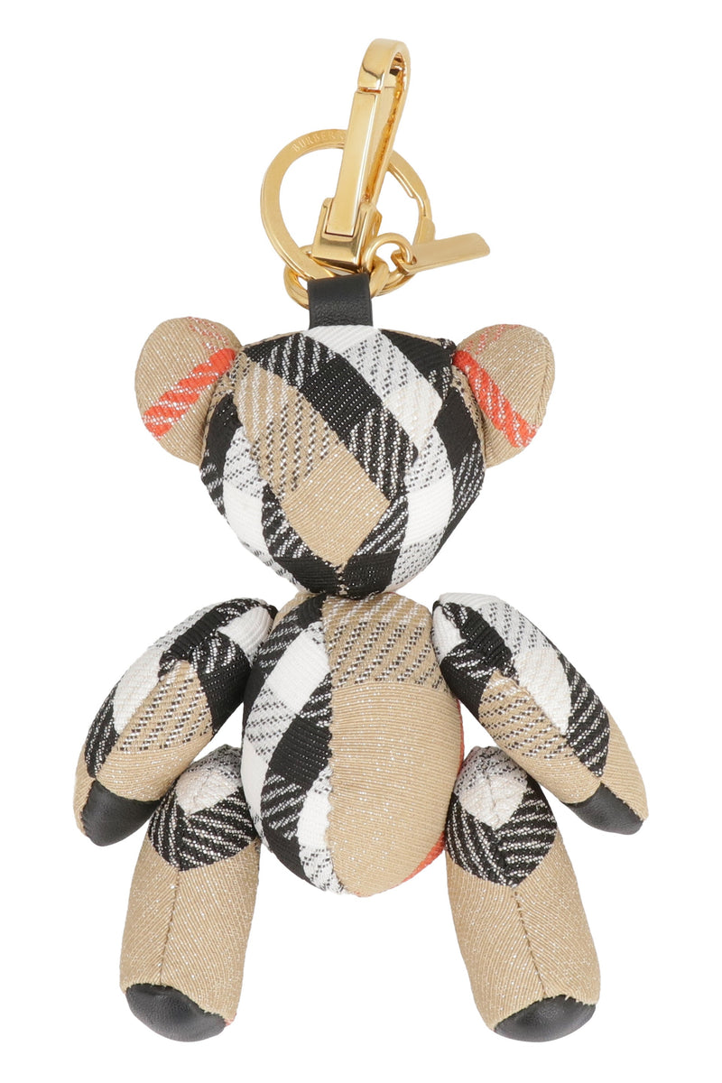 Burberry Thomas Teddy Key Case — Beige Polyester Keychains