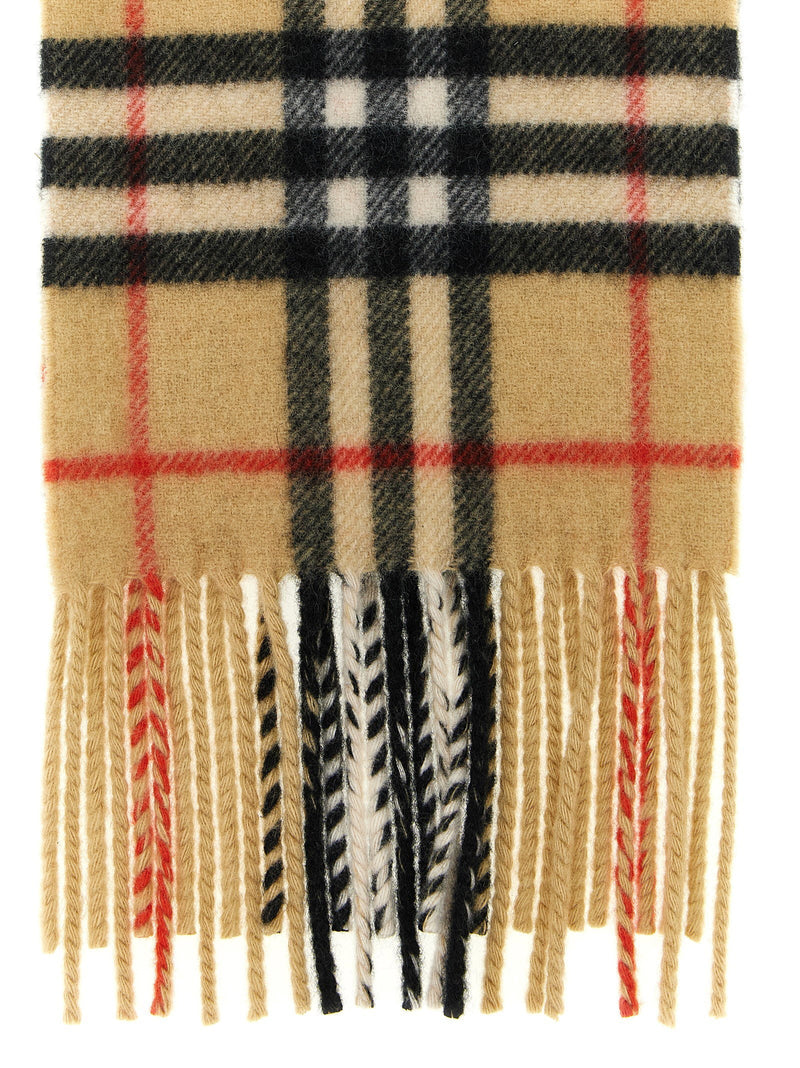 Burberry Cashmere Check Scarf — Camel Scarfs