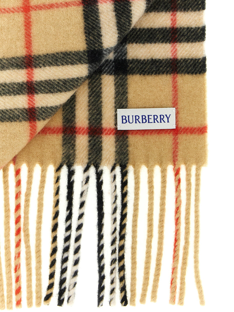 Burberry Cashmere Check Scarf — Camel Scarfs
