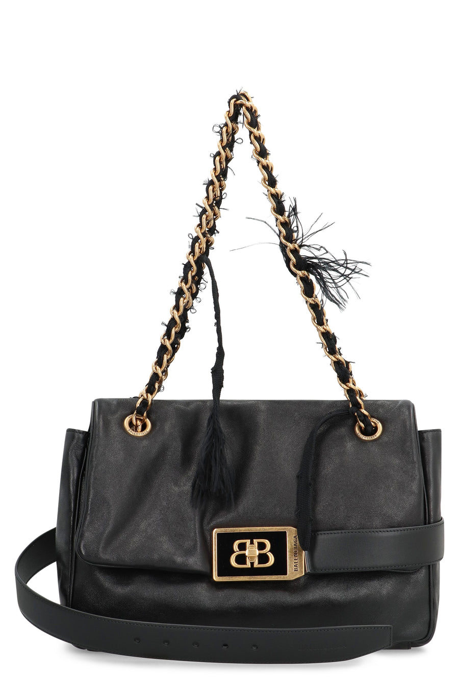 Balenciaga Modu Shoulder Bag — Black Calf Leather