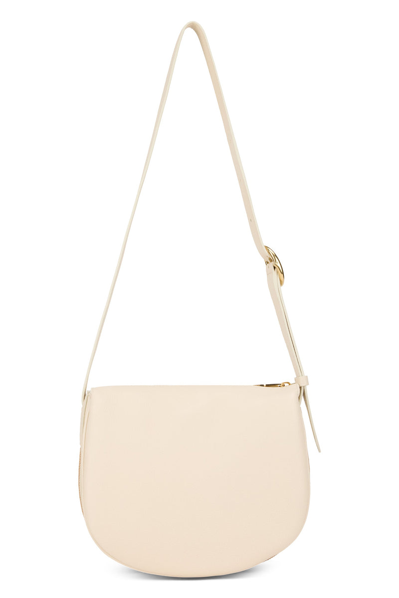 Burberry Tavistock Shoulder Bag — Beige Calfskin