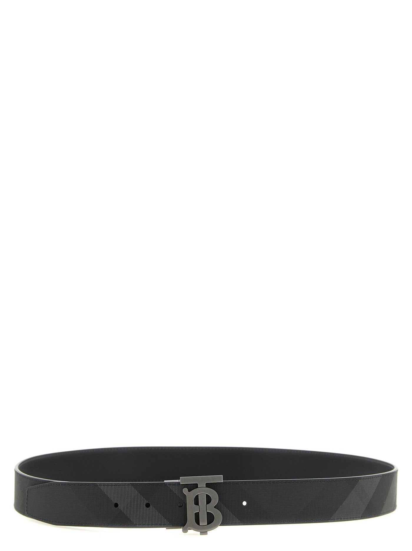 Burberry Reversible Tb Monogram Belt — Black
