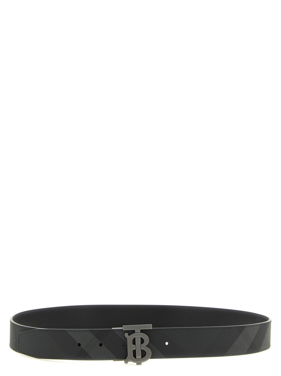 Burberry Reversible Tb Monogram Belt — Black