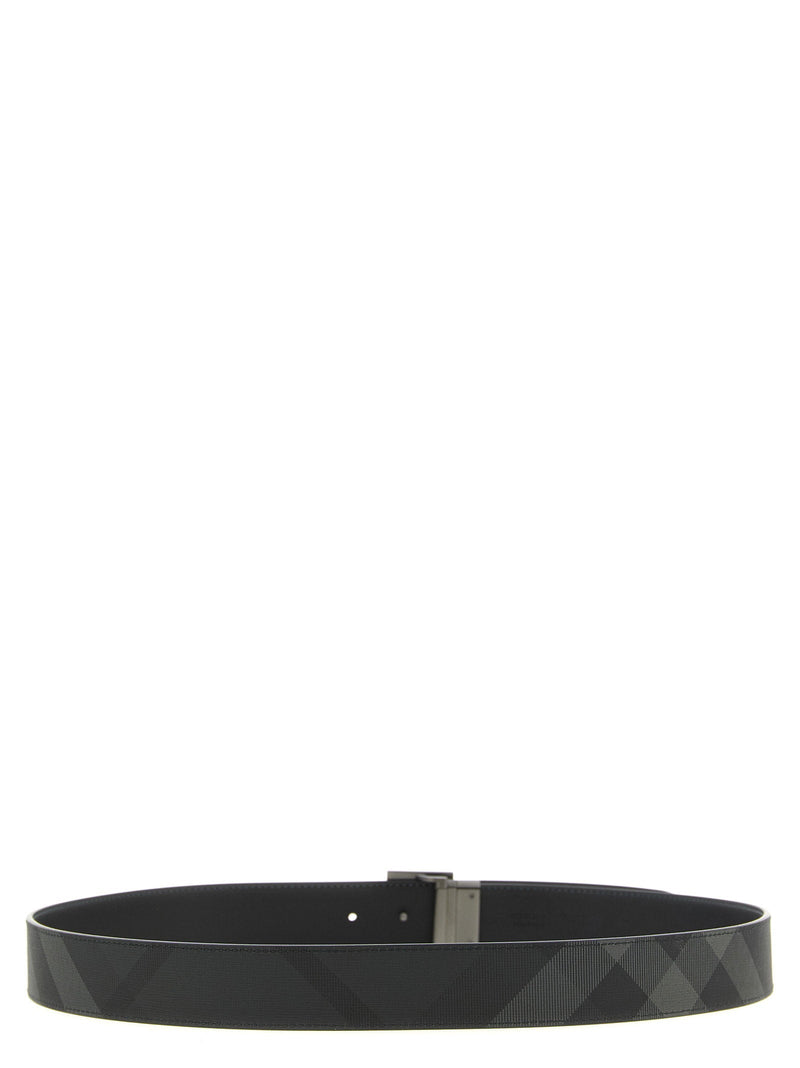 Burberry Reversible Tb Monogram Belt — Black
