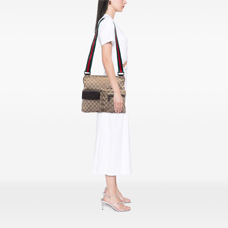 GG Canvas Web Double Pocket Crossbody - Image 7