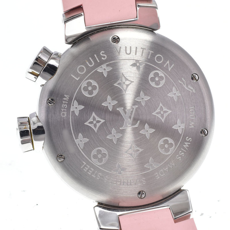 Louis Vuitton Tambour Quartz Stainless Steel And Monogram Rubber Watches