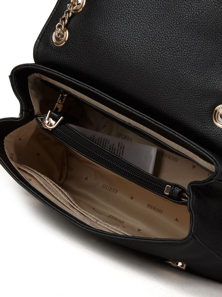 Guess Yesba Crossbody Bag — Black Polyurethane