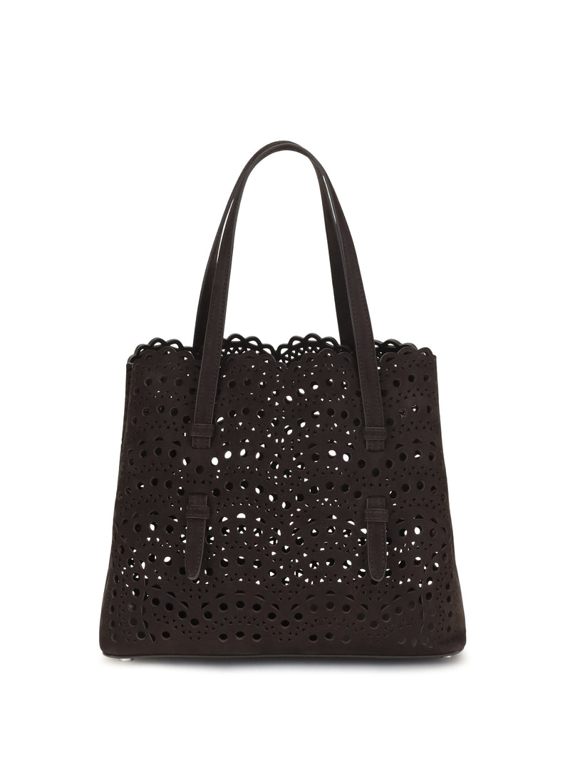 Alaïa Mina Shoulder Bag — Brown Calf Leather