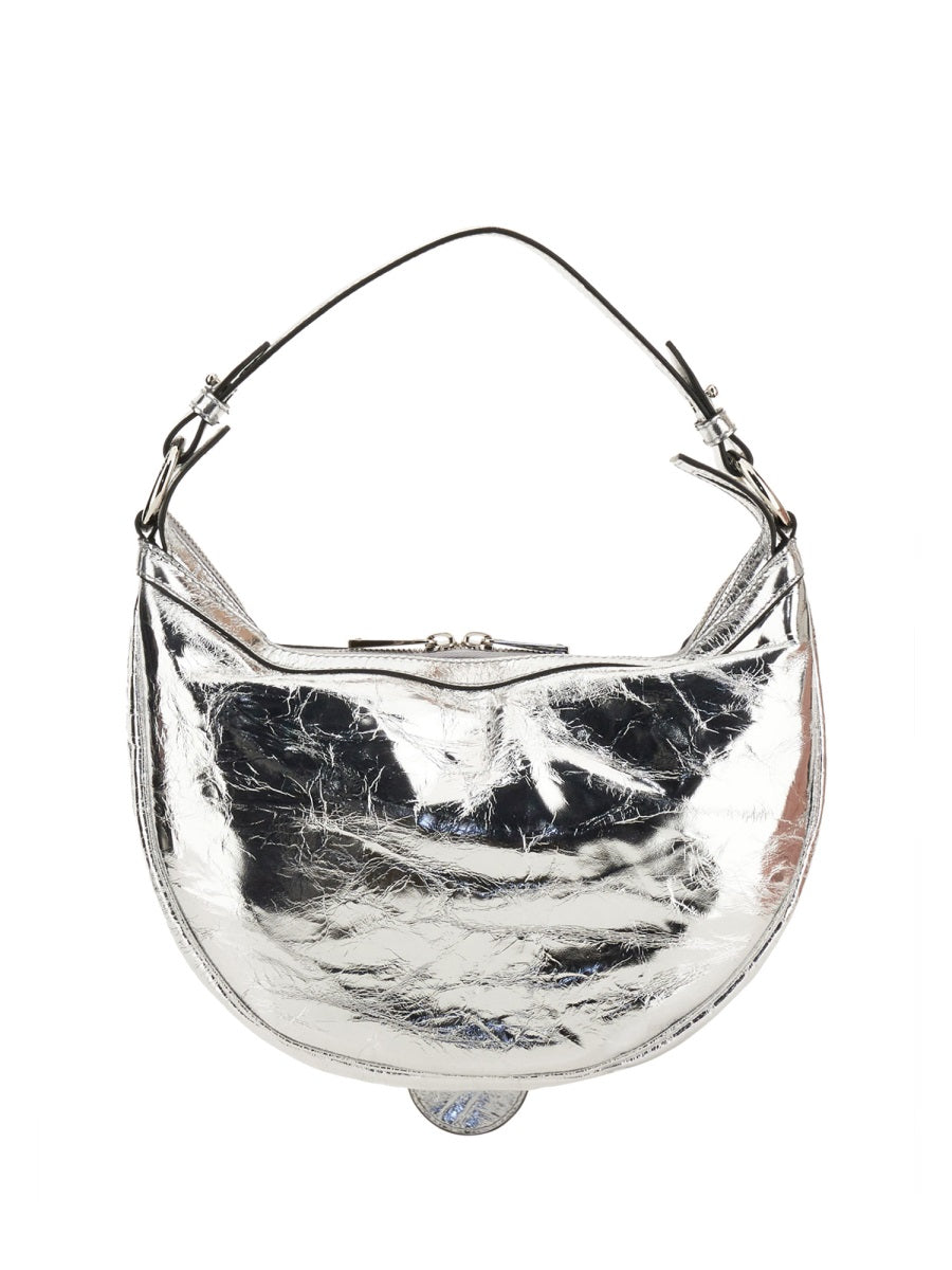 Versace Repeat Hobo Bag — Silver Lambskin