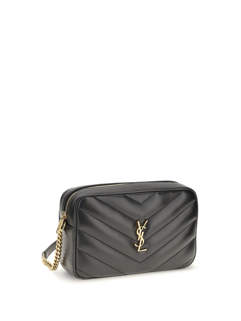 Saint Laurent Loulou Crossbody Bag — Black Lamb Leather