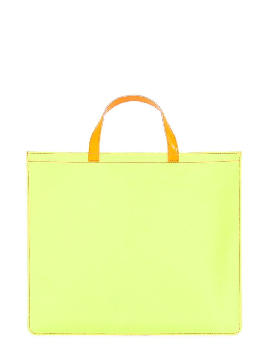 Comme Des Garçons Wallet Fluo Leather Tote Bag — Multicolor