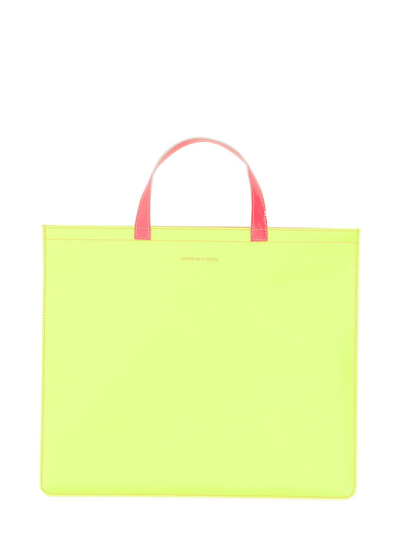 Comme Des Garçons Wallet Multicolor Leather Tote Bag —