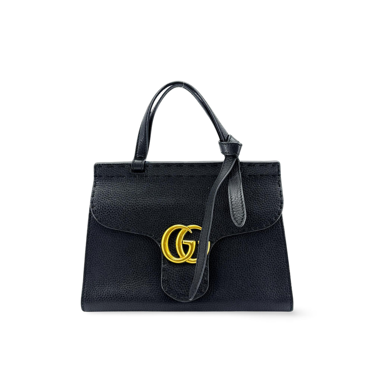 Gucci Gg Marmont Belt Matelasse Leather Black Calfskin Bag
