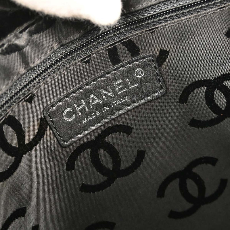 Chanel Cc Pocket Pony Hair With Patent Black Patent_leather Bag