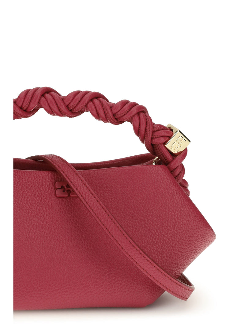Ganni Bou Shoulder Bag — Red Recycled Polyester