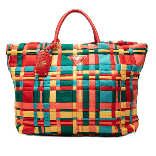 Multicolor Woven Tessuto Shopping Tote - Image 1