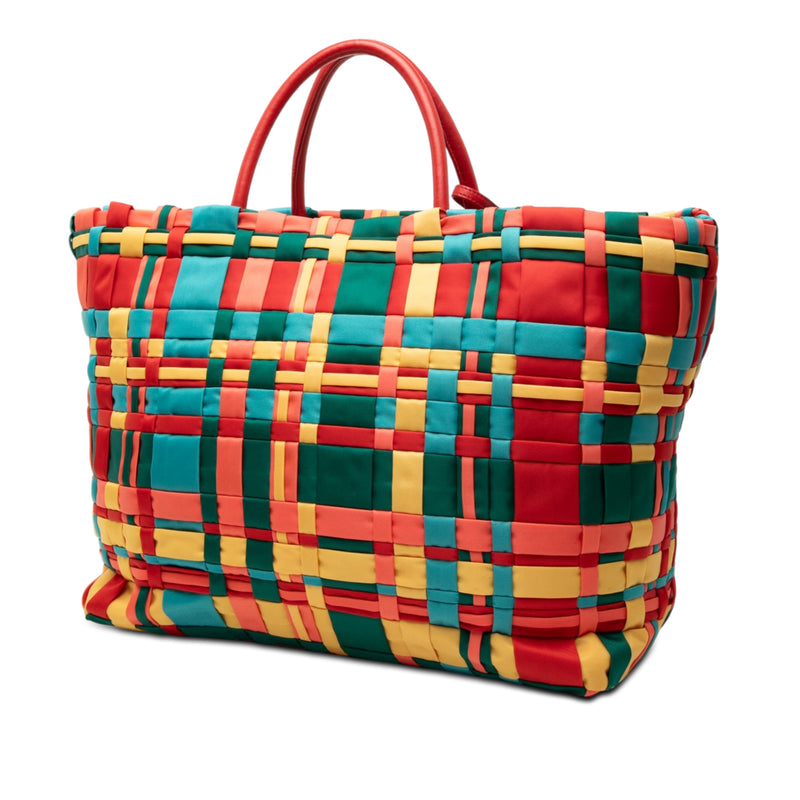 Multicolor Woven Tessuto Shopping Tote - Image 2