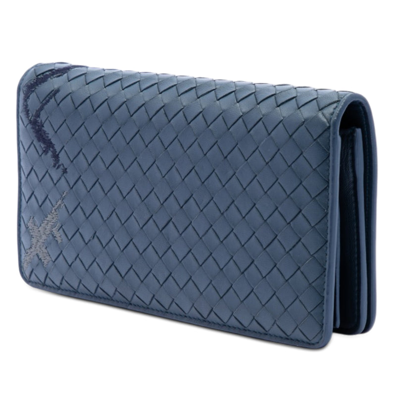 Nappa Intrecciato Embroidered Continental Wallet on Chain - Image 2