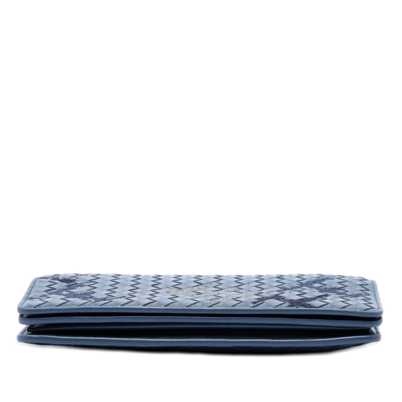 Nappa Intrecciato Embroidered Continental Wallet on Chain - Image 3
