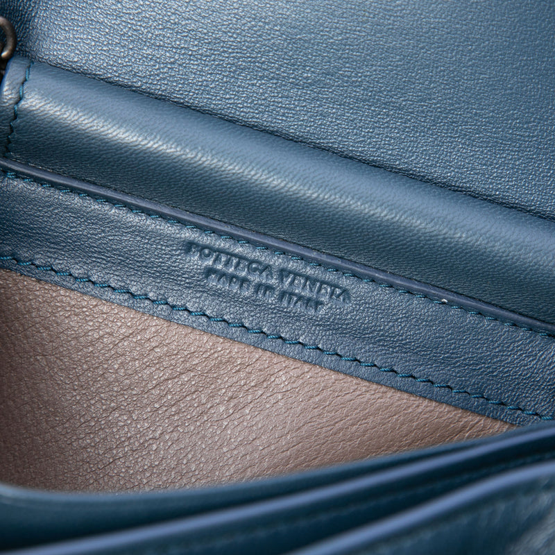 Nappa Intrecciato Embroidered Continental Wallet on Chain - Image 5