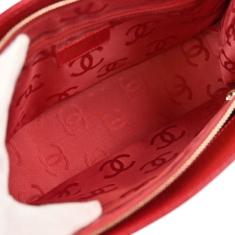 Chanel Vintage Logo Caviar Red Leather Bag