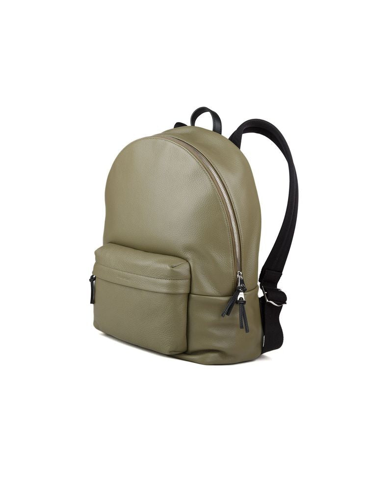 Coccinelle Grained Cowhide Backpack — Green