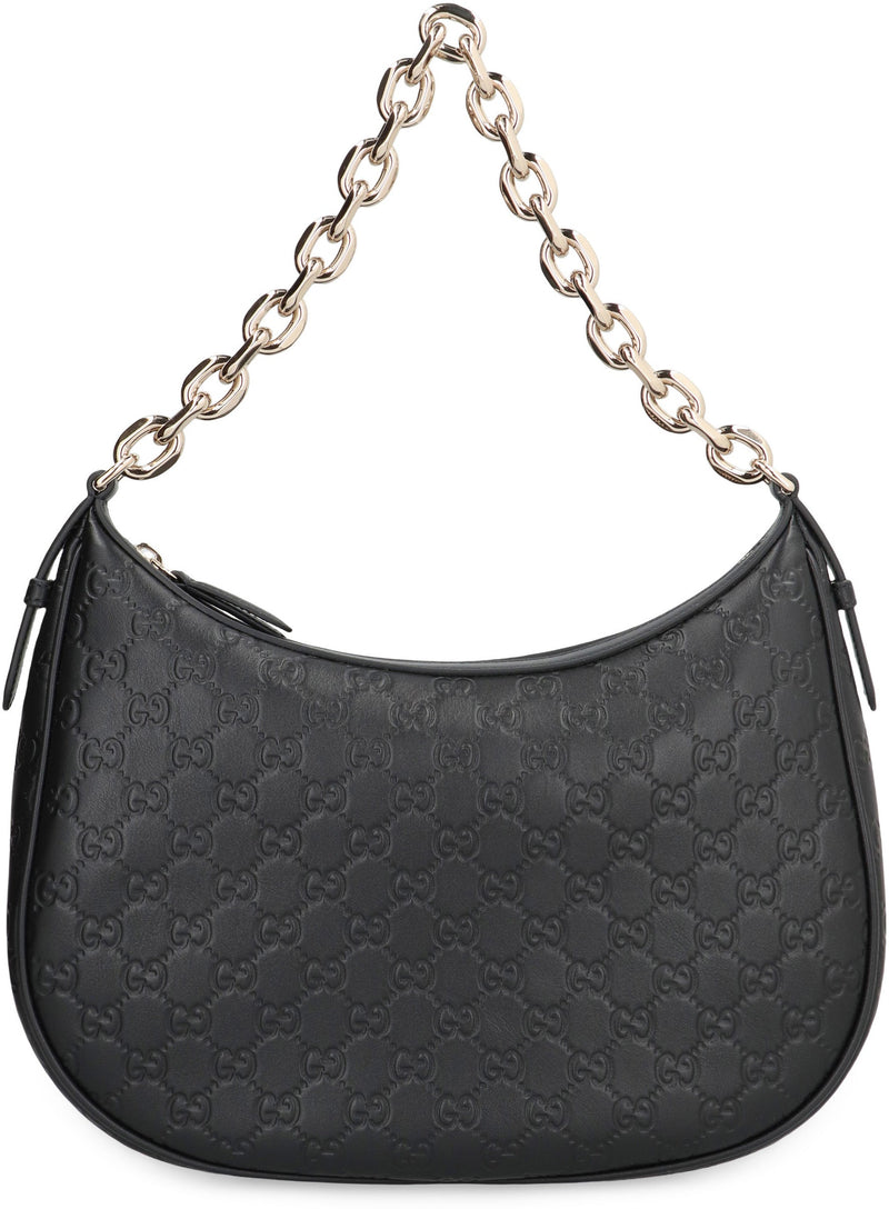 Gucci Shoulder Bag — Black Calf Leather