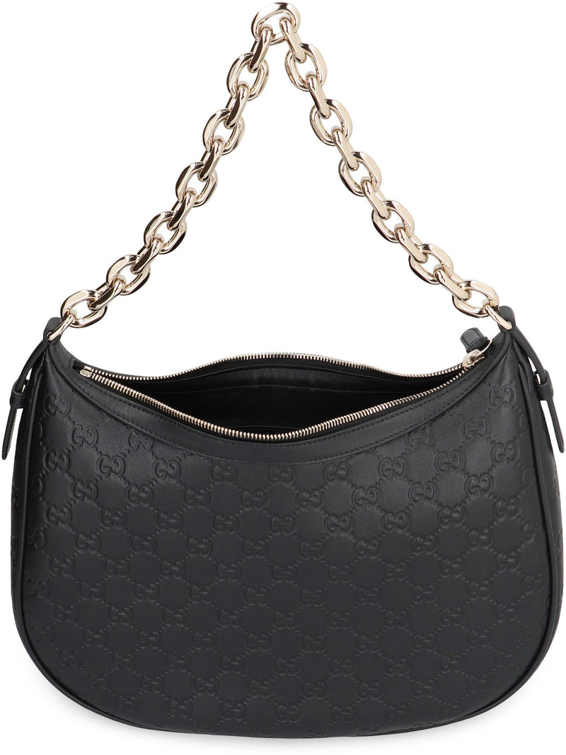Gucci Shoulder Bag — Black Calf Leather