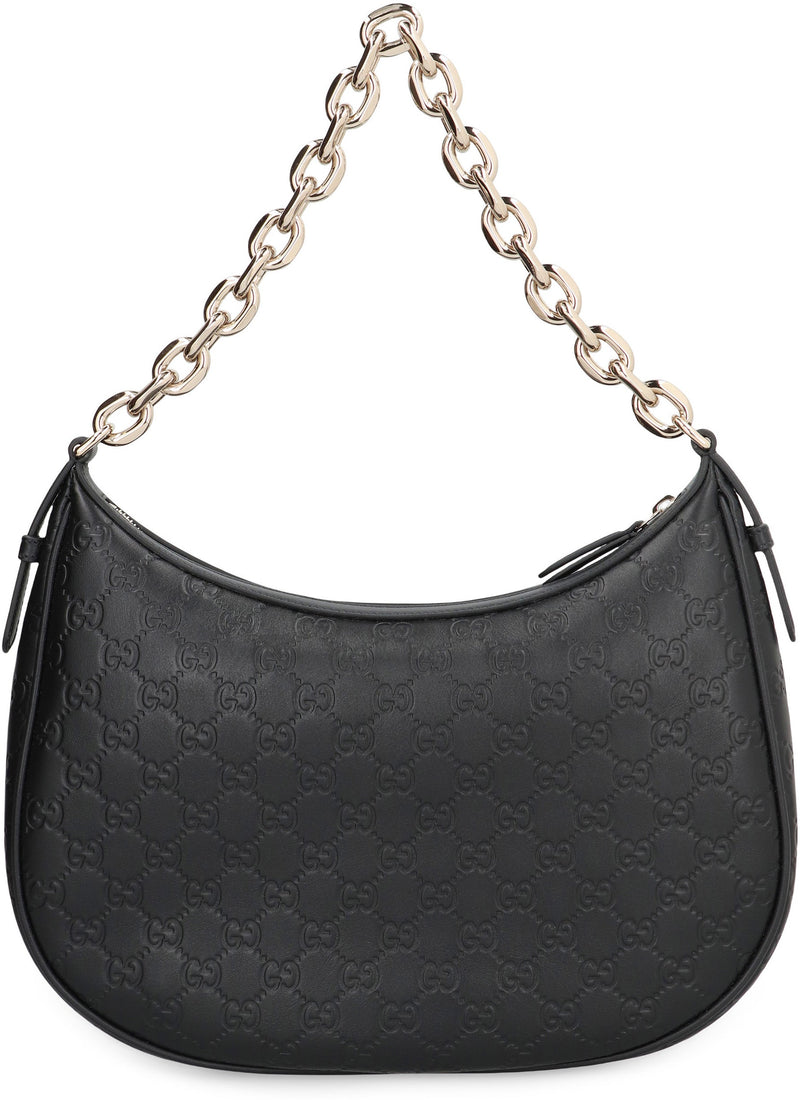 Gucci Shoulder Bag — Black Calf Leather