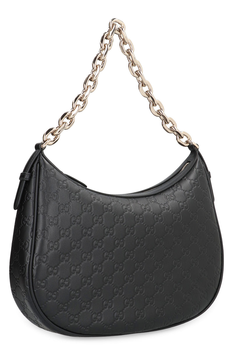 Gucci Shoulder Bag — Black Calf Leather