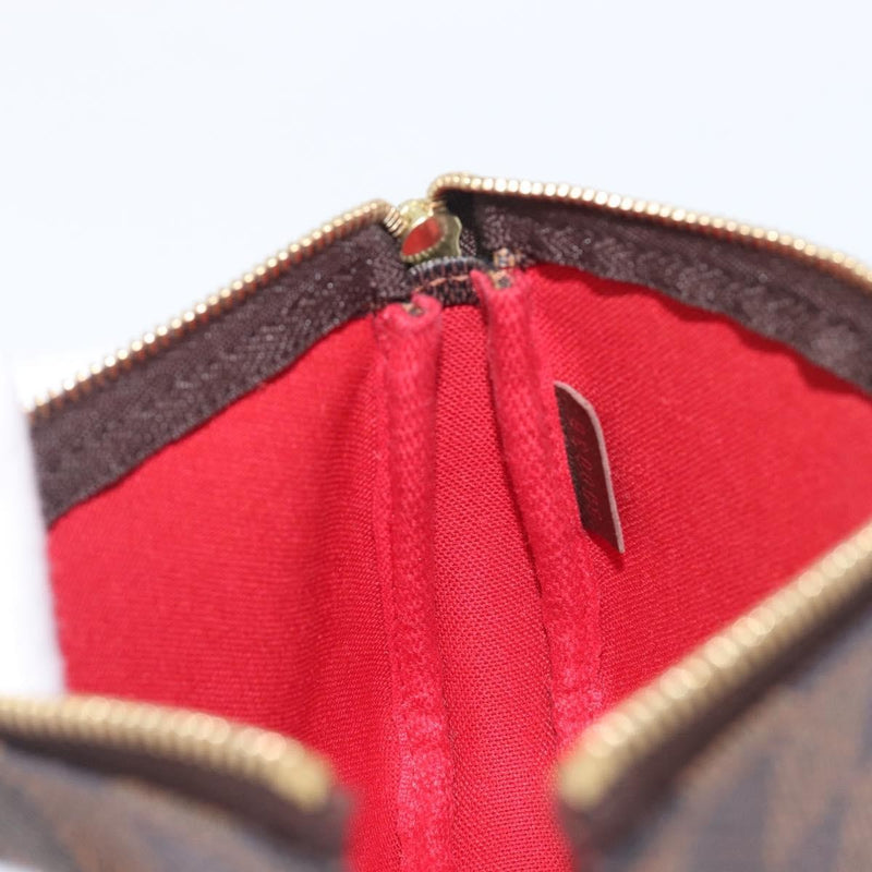 Louis Vuitton Pochette Accessoires Damier Ebene Brown Canvas Bag