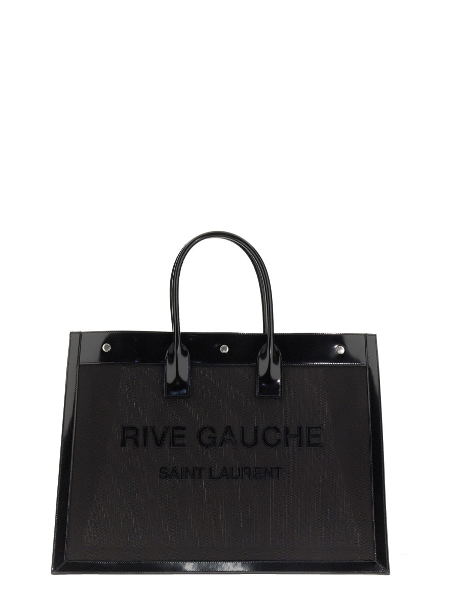 Saint Laurent Rive Gauche Shoulder Bag — Black Polyamide