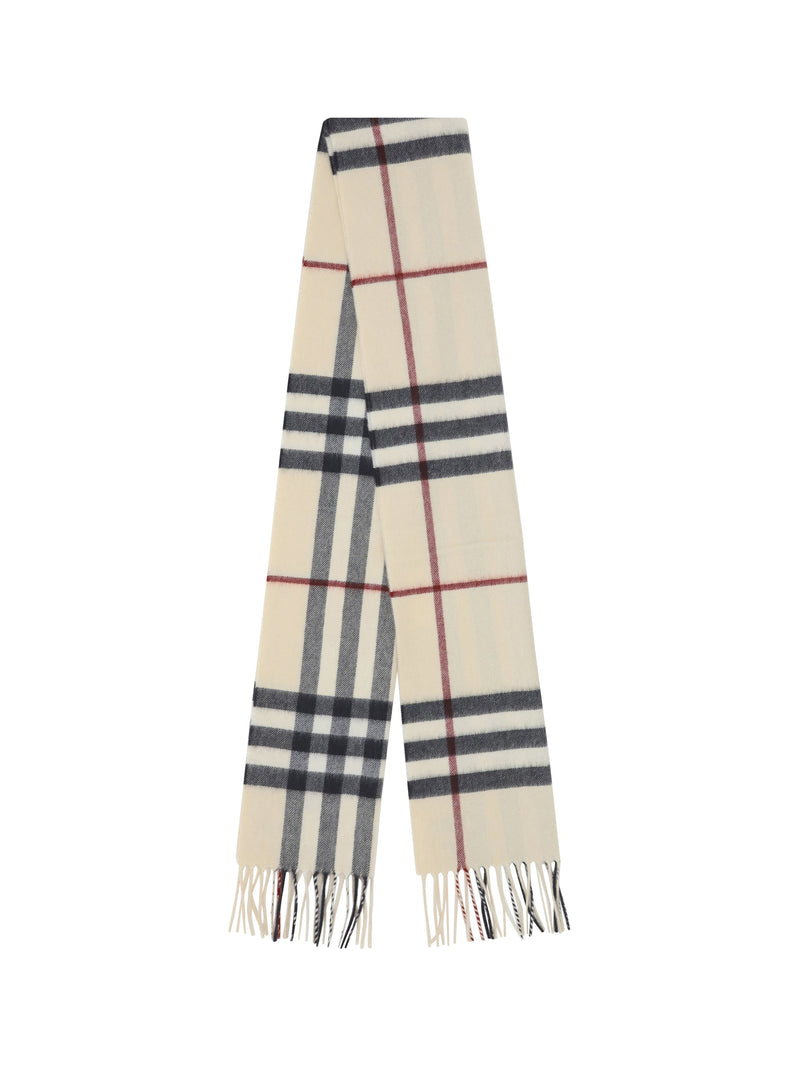 Burberry Cashmere Archivio Check Scarf — Beige Scarfs