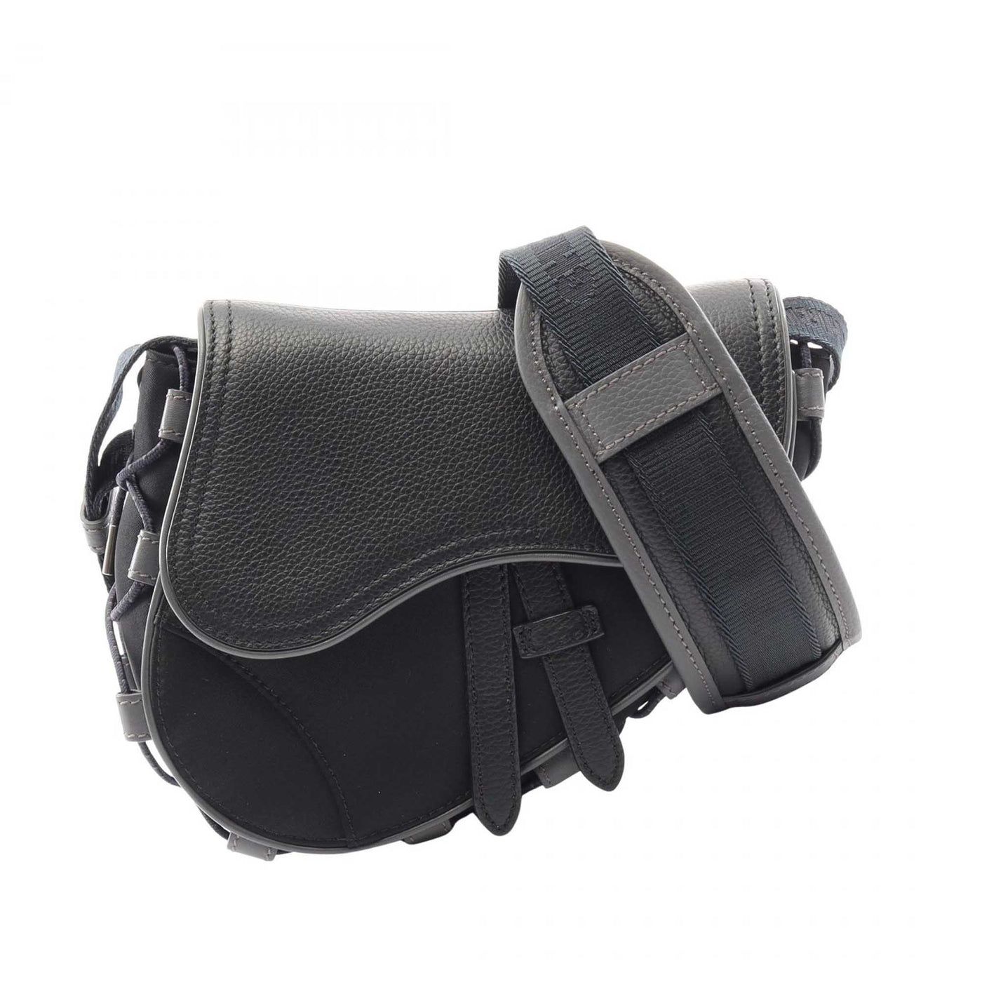 Sacai Mini Nylon and Leather Saddle Crossbody - Image 1