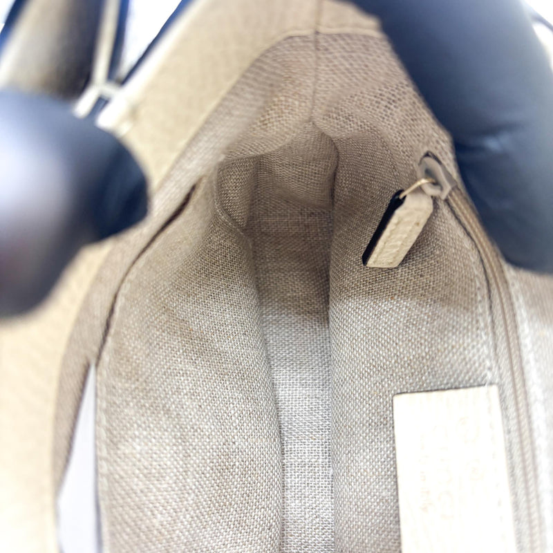 Gucci Interlocking Leather Beige Bag