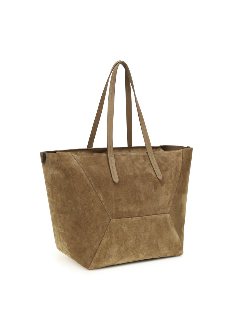 Brunello Cucinelli Bc Tote Bag — Beige Calf Leather Bos Taurus