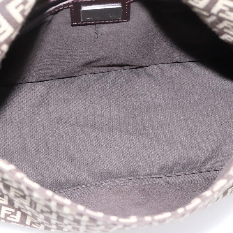 Fendi Mamma Baguette Zucchino Canvas Brown Bag