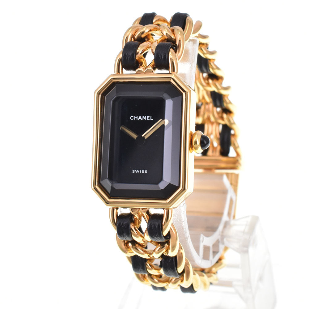 Chanel Premiere Rock Quartz Plated Metal And Leather Watches