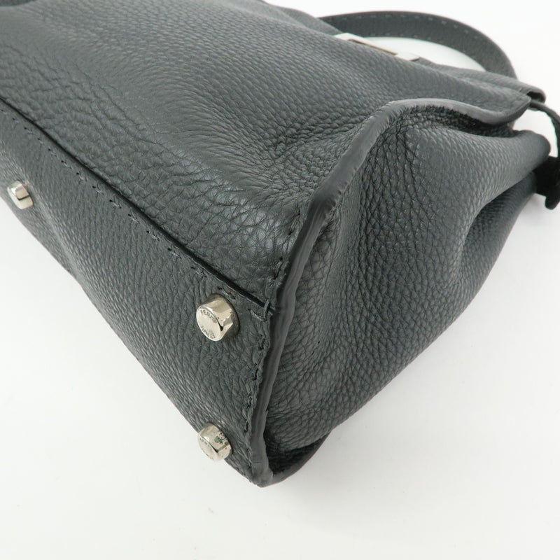 Fendi Selleria Peekaboo Leather Gray Bag