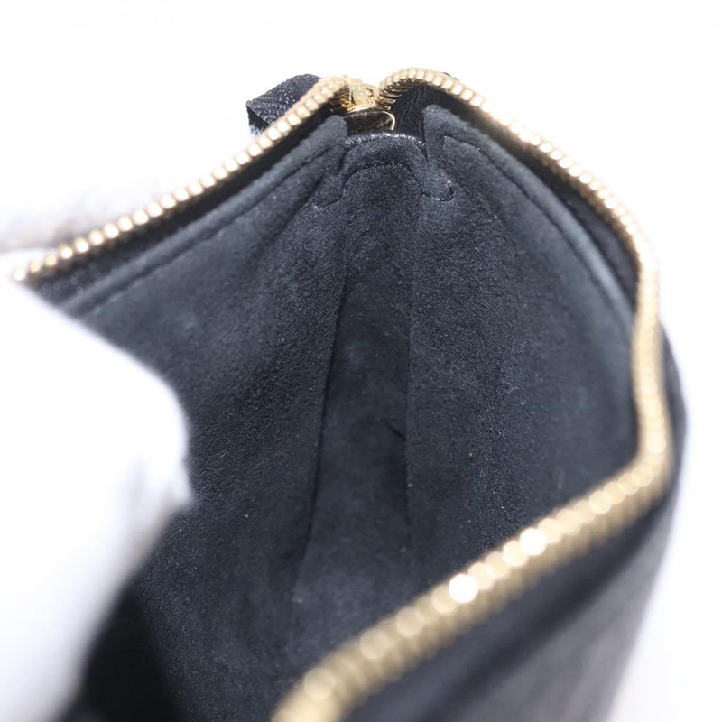 Louis Vuitton Pochette Accessoires Monogram Empreinte Leather Black Bag