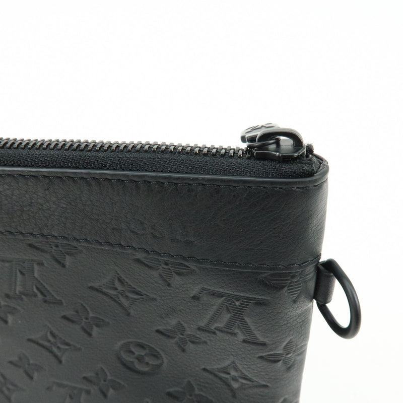 Louis Vuitton Pochette To-Go Monogram Shadow Leather Black Bag