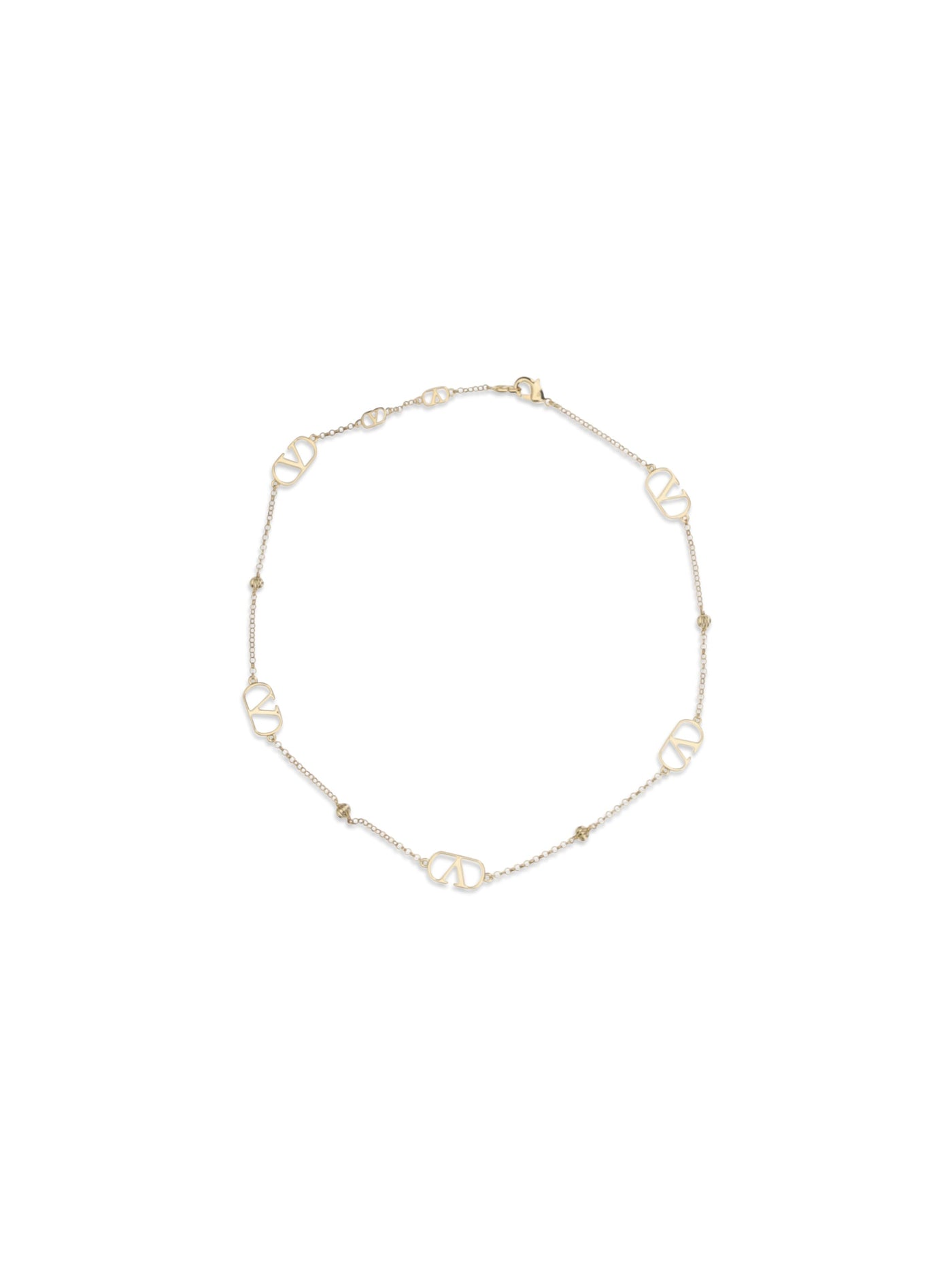 Valentino Garavani Vlogo Signature Necklace — Gold Metal Necklaces
