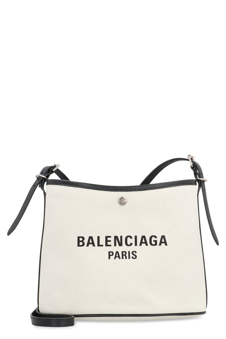 Balenciaga Canvas With Calfskin Trim Shoulder Bag — Beige