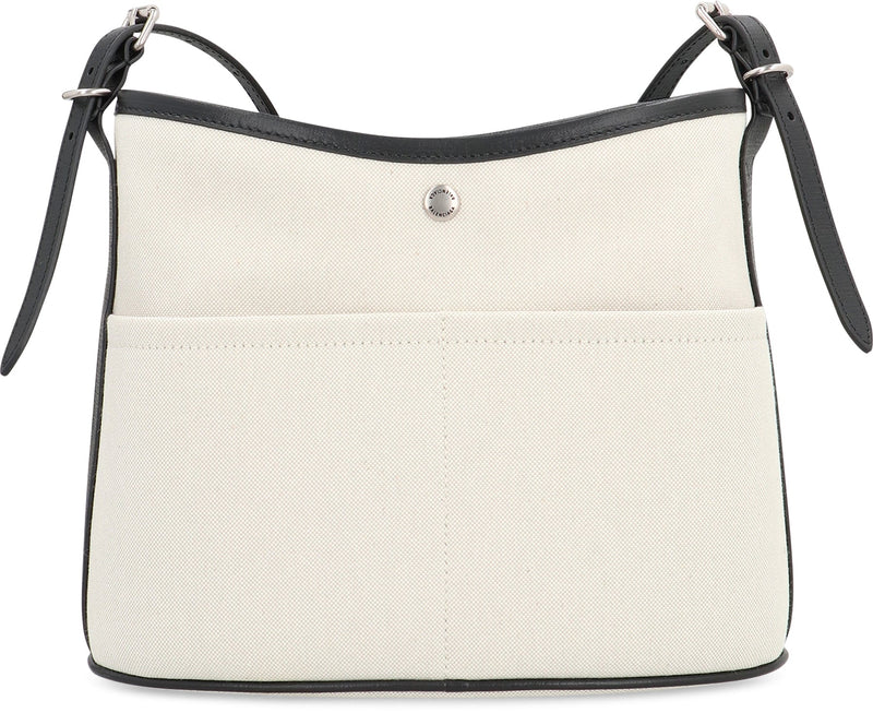 Balenciaga Canvas With Calfskin Trim Shoulder Bag — Beige