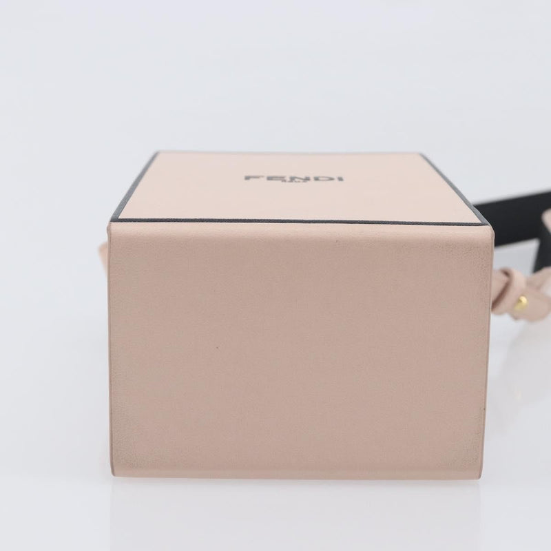 Fendi Logo Vertical Box Leather Pink Bag