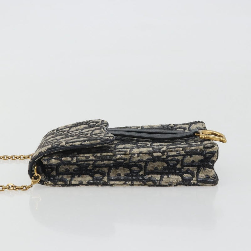 Christian Dior Phone Case Oblique Canvas Navy Bag