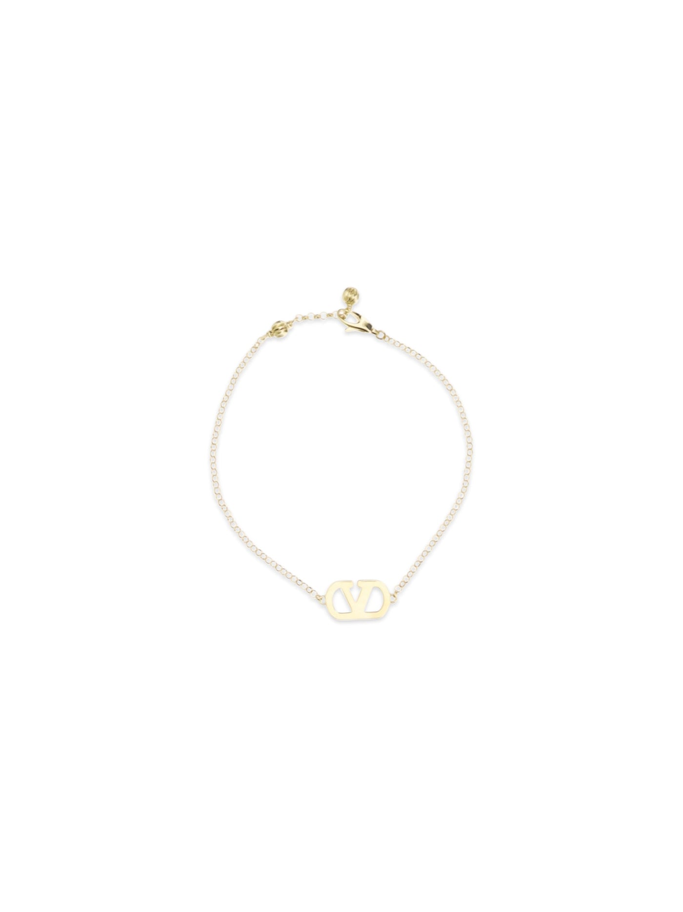 Valentino Garavani Vlogo Signature Swarovski Crystal Bracelet — Gold Metal Bracelets