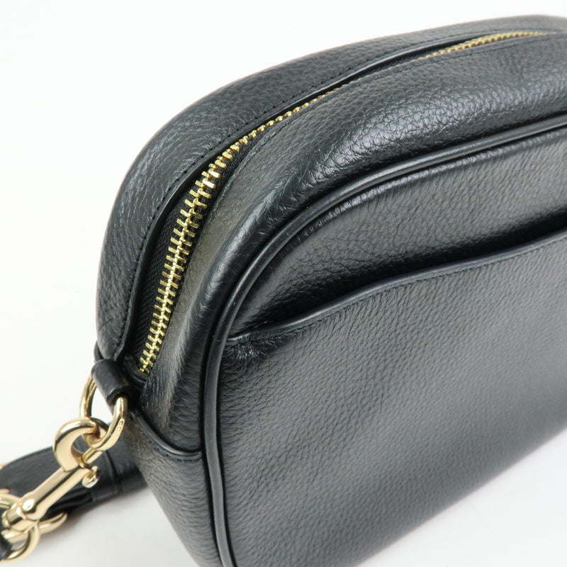 Coach Shoulder Leather Black Bag