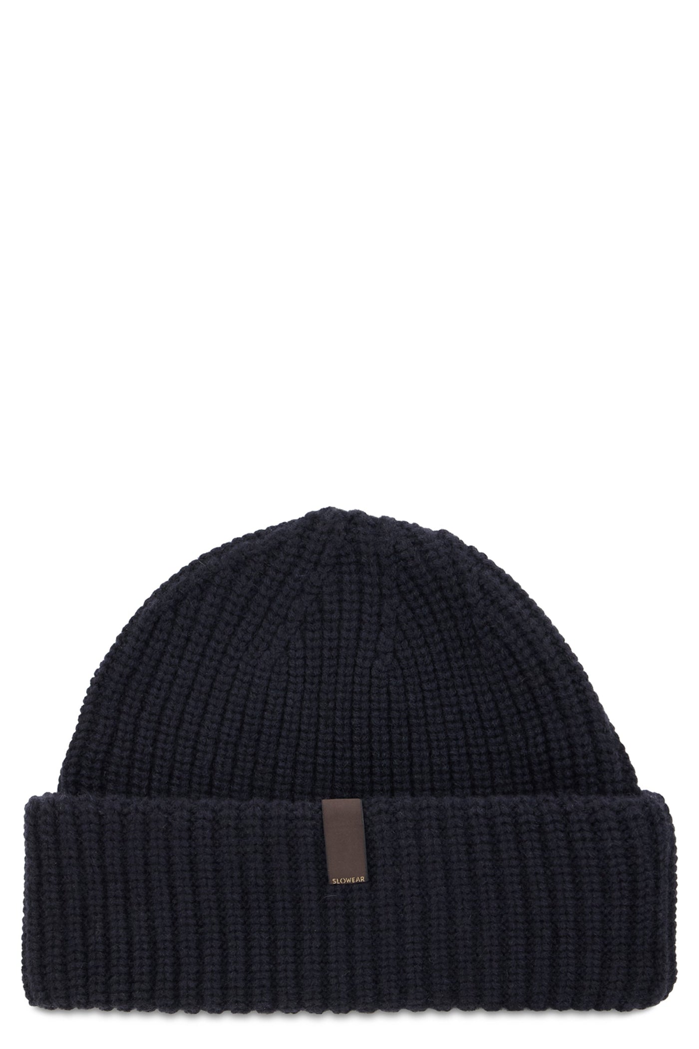 Slowear 82b061 Cashmere Knit Beanie — Black Beanies